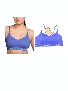 Nike Sports Bra Small Blue Indy Padded Women's New